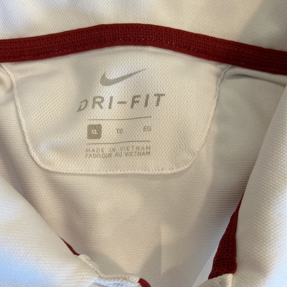 Arkansas Razorback Nike dri-fit long sleeve white polo size XL - Picture 4 of 4